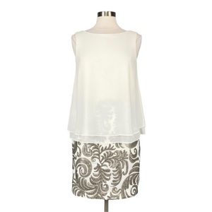 Laundry by Shelli Segal Chiffon Sequin Dress NWT